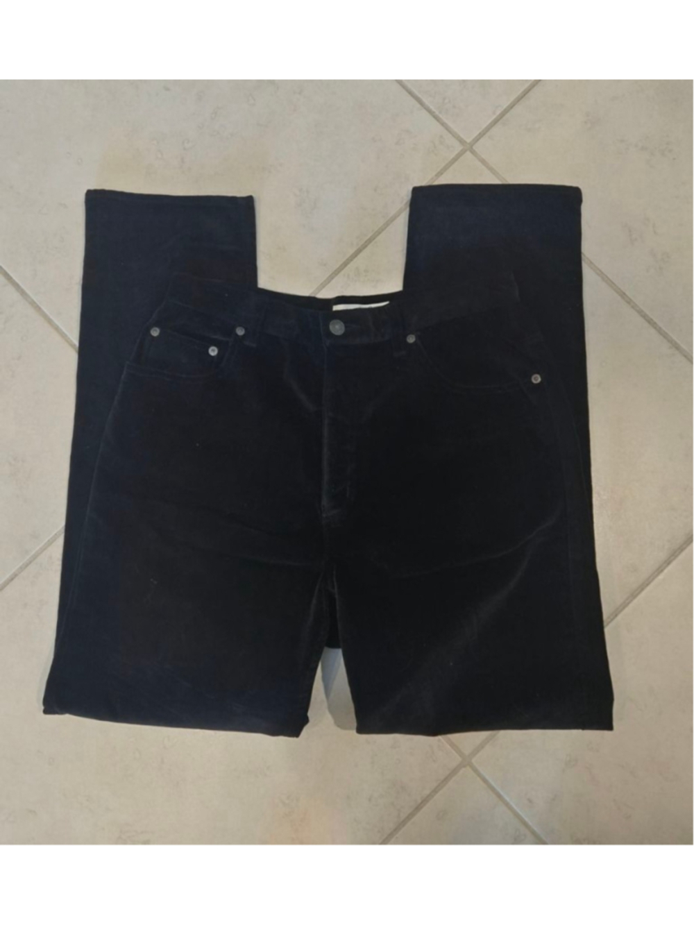 Geoffrey Beene Women's Black Velvet Straight Leg Pants. Size 12
